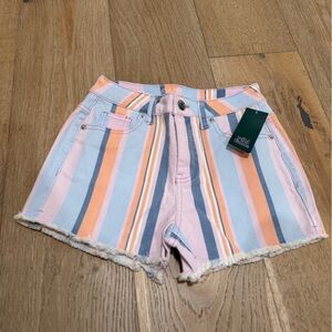 Wild Fable Pastel Striped Jean Shorts
